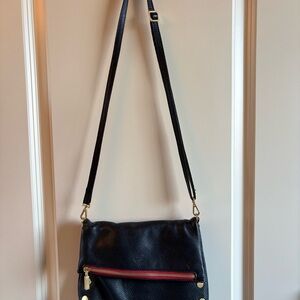 Hammitt Medium VIP Black Crossbody Bag with Red Zipper